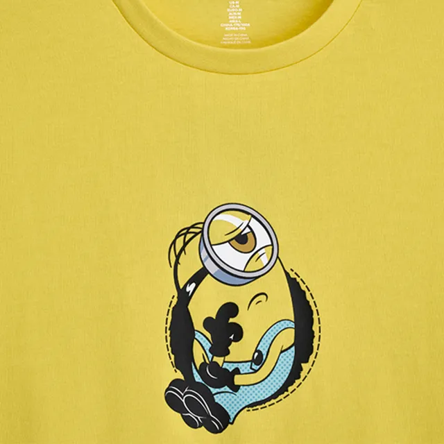 【CONVERSE】Minions Tee 短袖 女款 黃色 小小兵 聯名 印花 T恤 CVM6T226-YEL