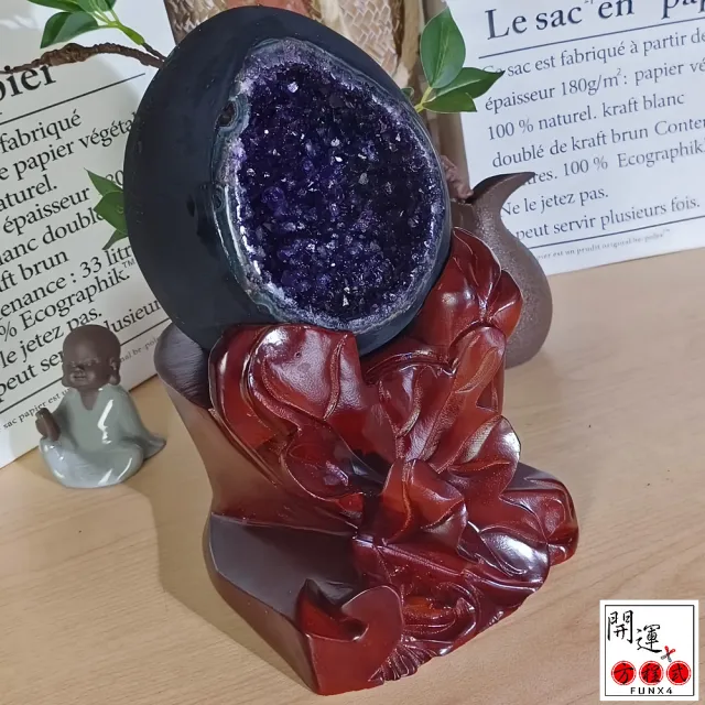 【開運方程式】紫水晶恐龍蛋特紫晶洞E09(1.7kg稀有恐龍蛋紫晶洞造財庫紫水晶洞)