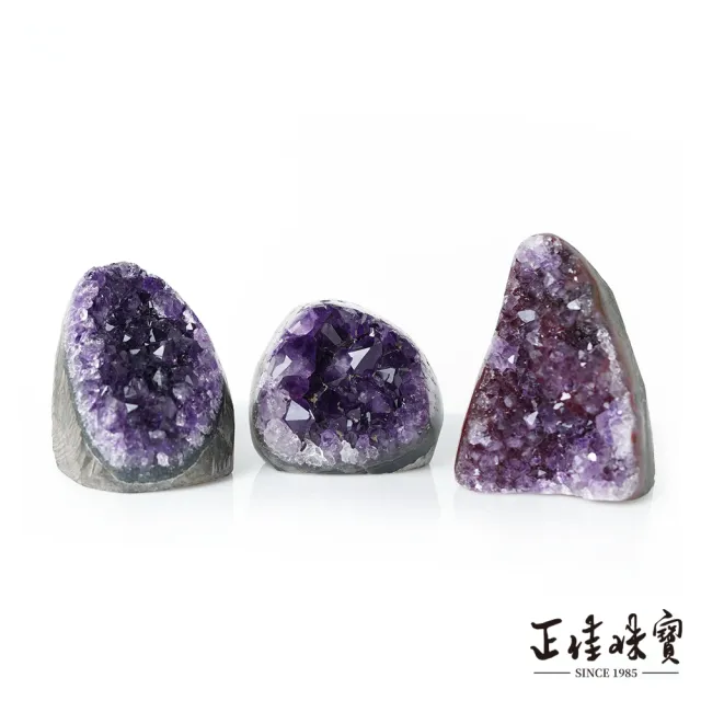【正佳珠寶】紫水晶 高品烏拉圭紫晶簇 原礦切座擺件｜ 一物一款式多選