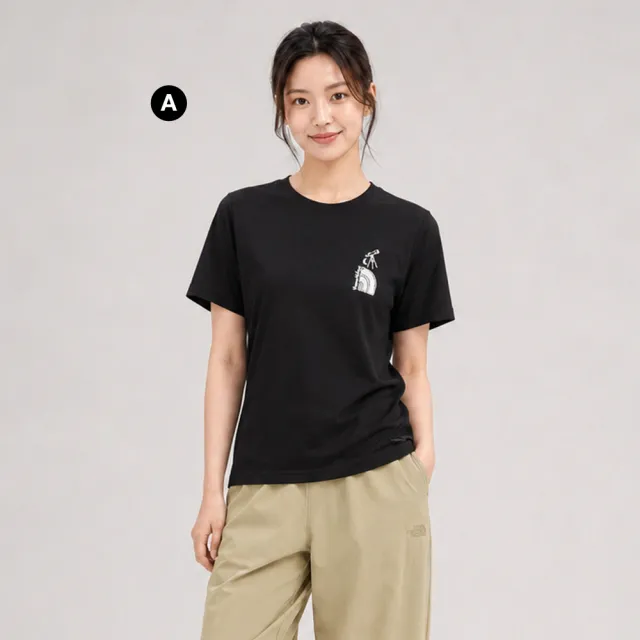 【The North Face】中性款純棉LOGO印花短袖T恤 (多款可選)