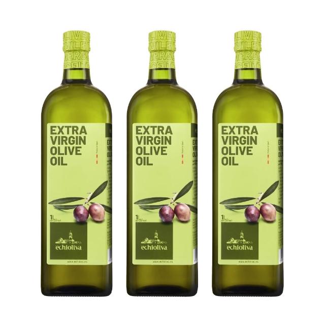【慕雅利華】艾奇利華特級初榨冷壓橄欖油1000ml X 3瓶(可生飲/出廠酸價0.32%)