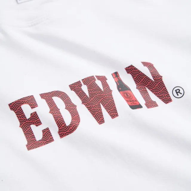 【EDWIN】男裝 金蘭食品 金蘭LOGO短袖T恤(白色)