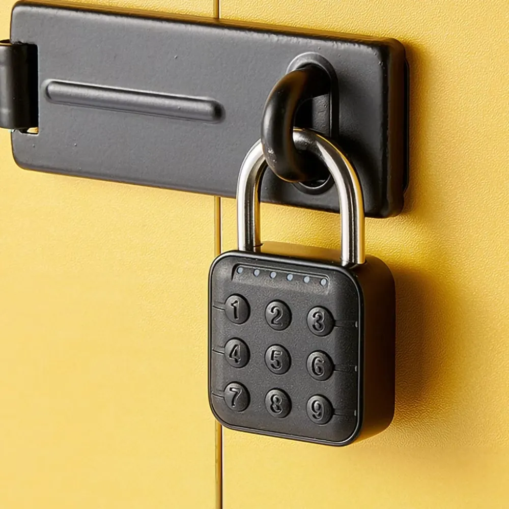 可掛式智能六位數防水密碼鎖(門鎖 防盜 電子鎖 抽屜 辦公室 健身房 外出 兒童防開 智慧鎖 感應)
