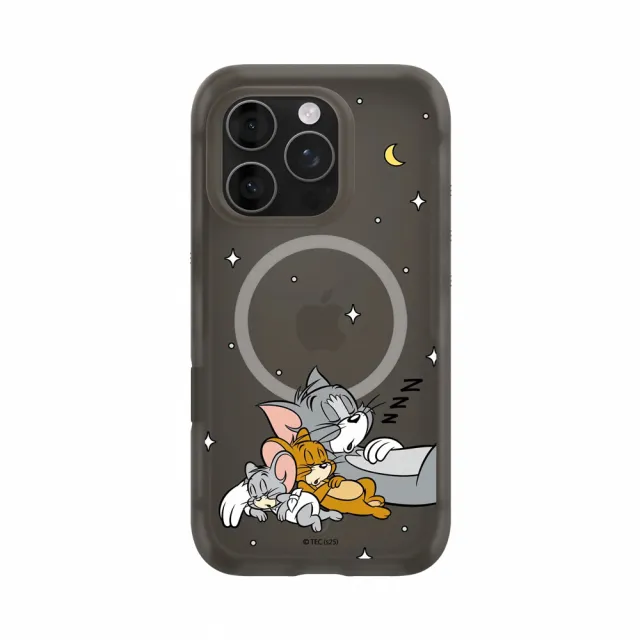 【RHINOSHIELD 犀牛盾】iPhone 15系列 AirX MagSafe兼容氣墊磁吸防摔手機殼/睡覺好夥伴(湯姆貓與傑利鼠)