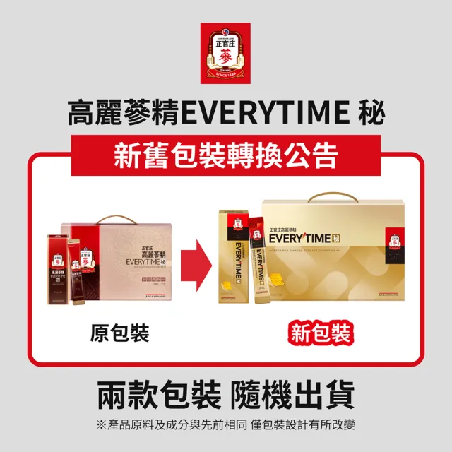 【正官庄】高麗蔘精EVERYTIME 秘-10mlx20入/盒(保健禮盒/送禮/蜂蜜/提升保護力/朴寶劍代言)