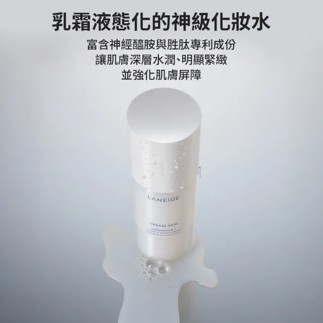 【LANEIGE 蘭芝】官方直營 LANEIGE x Matin Kim 限定版 神經醯胺輕潤牛奶水迷你噴霧瓶 80ml(蘭芝 化妝水)