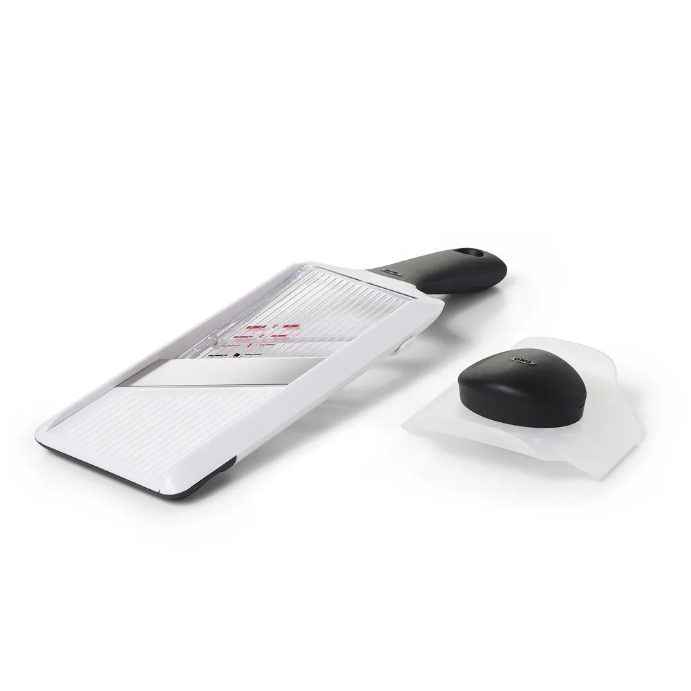 【OXO】可調式蔬果削片器 切片器 刨片器(厚度可調 鋒利滑順 附安全鎖與固定蓋)