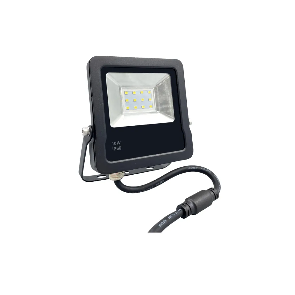 【E極亮】LED 10W 戶外投射燈 防水投光燈 IP66 全電壓 白光 黃光 1入組(LED 10W 投射燈 投光燈)