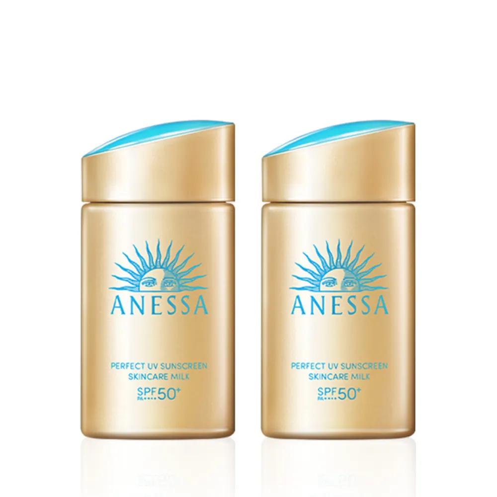 【ANESSA 安耐曬】金鑽高效防曬露NA 5X版 60mLx2入組(保養成份添加/抗光害老化/專櫃養膚防曬)