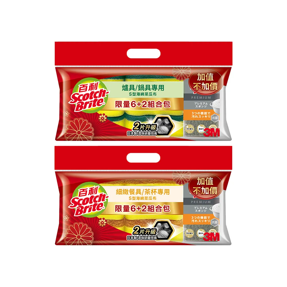 【3M】百利海綿菜瓜布新春限量包 (任選一款)
