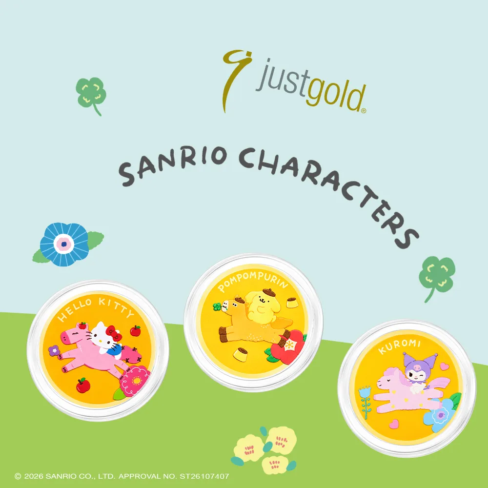 【Just Gold 鎮金店】三麗鷗 馬上幸運金章-任選