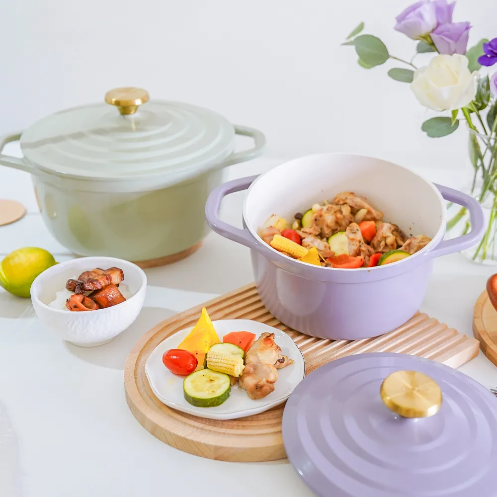 【Tefal 特福】Air系列陶瓷鑄造雙耳湯鍋20cm/3.1L/含鍋蓋(不挑爐具、IH爐可用鍋)