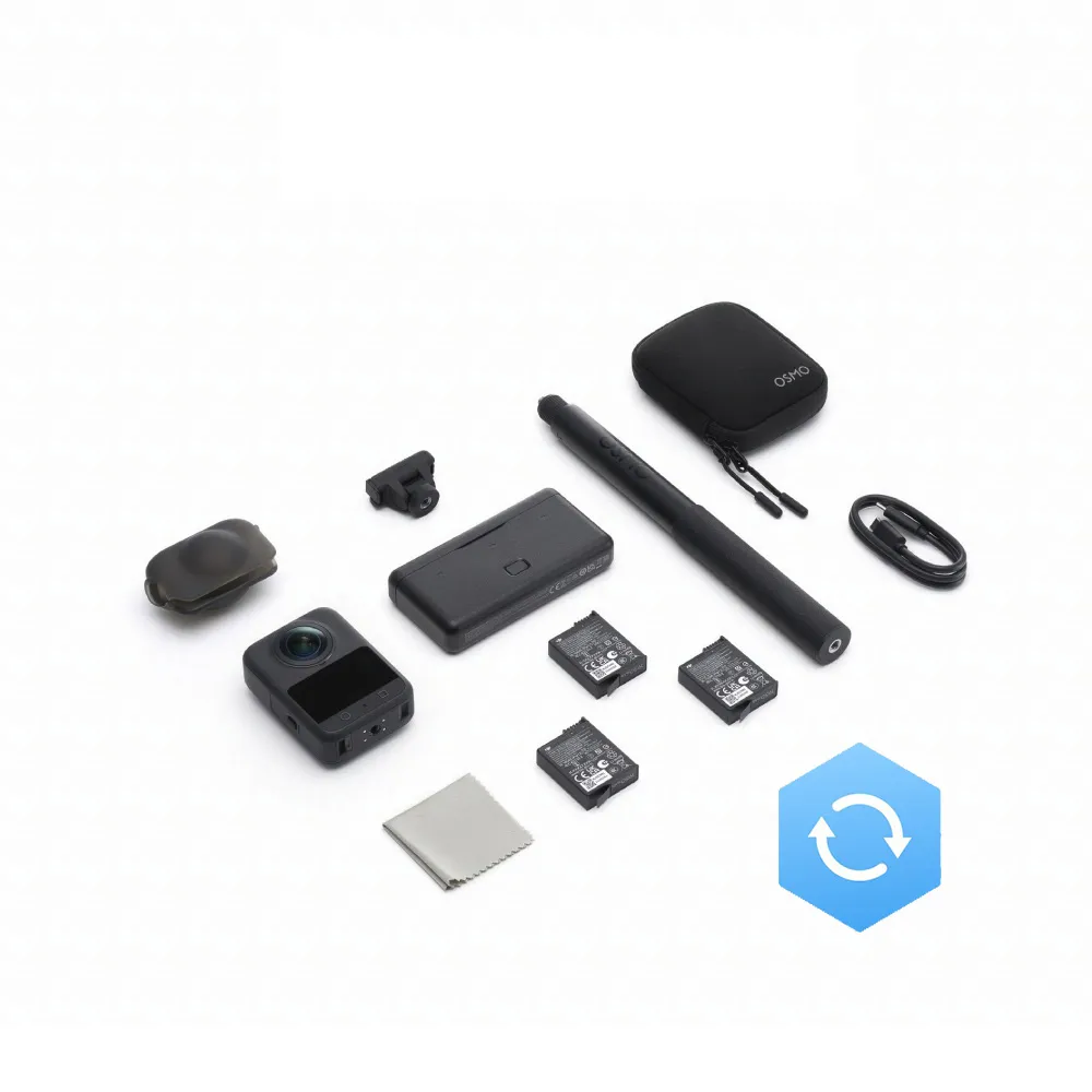 【DJI】OSMO 360暢拍套裝 全景相機/運動相機｜1英吋CMOS｜三電充電盒、隱形自拍桿+2年版Care(聯強國際貨)