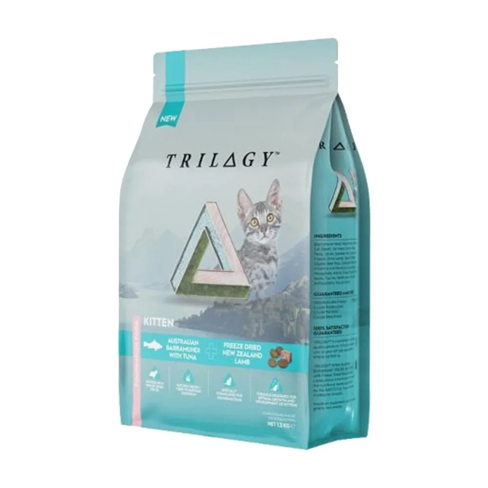 【TRILOGY 奇境】無穀幼貓糧（澳洲尖吻鱸&鮪魚＋紐西蘭羊肺凍乾）1.2kg (貓飼料、貓糧、貓主食)