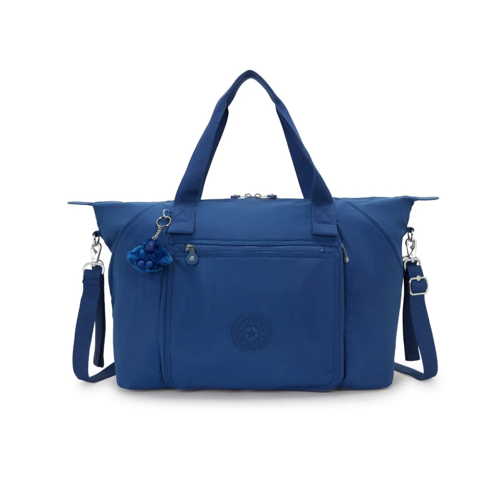 【KIPLING】休閒藍手提側背媽媽包-NEW ART M BABYBAG 女包