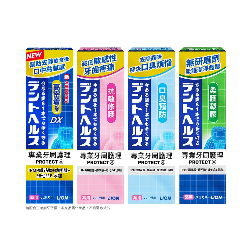 【LION 獅王】百適齦專業牙周護理牙膏2入組(85gx2/牙周特護DX/抗敏修護/口臭預防/柔護凝膠)