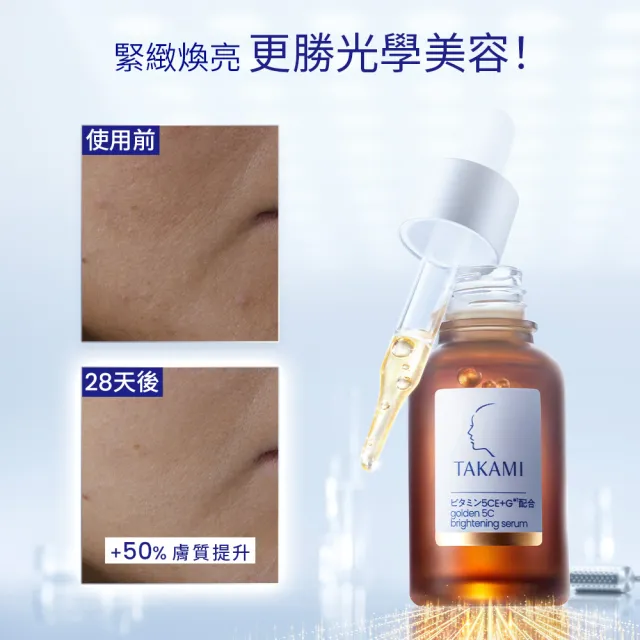 【TAKAMI】官方直營 維他命5CE極淨透光精華 20ml