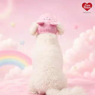 【Care Bears】彩虹熊愛心熊正版授權親膚可愛中小型犬貓棉質遮陽帽寵物遮陽帽寵物帽護眼防曬柔棉舒適親膚
