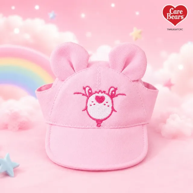 【Care Bears】彩虹熊愛心熊正版授權親膚可愛中小型犬貓棉質遮陽帽寵物遮陽帽寵物帽護眼防曬柔棉舒適親膚