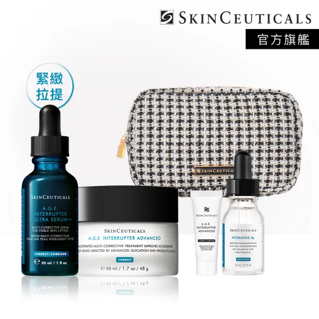 【Skin Ceuticals 修麗可】A.G.E.極效賦活緊緻精華 30ml+AGE普拉斯鏈活膚緊緻霜 48ml_禮盒組