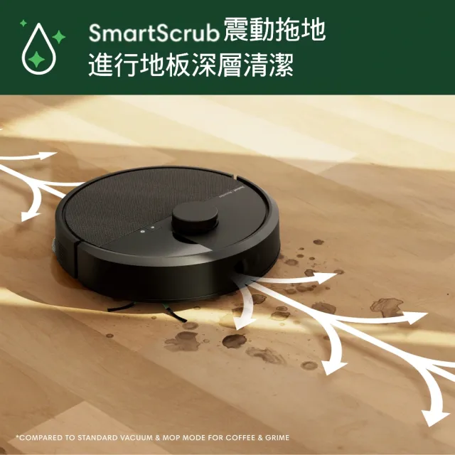 【iRobot】新機Roomba Plus 405 Combo 全能旋風掃拖機器人(集塵洗布風乾自潔/雙旋轉拖布/70倍吸力)