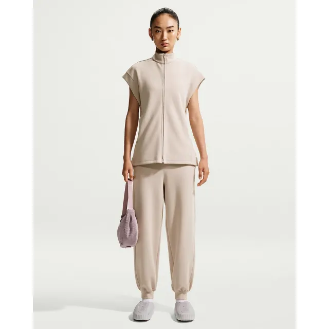 【NIKE 耐吉】休閒外套 女 AS W NK DF 24.7 IS FZ TUNIC 運動 休閒 Dri-FIT 快乾 無袖 米白 (IQ7052236)