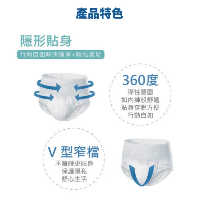 【包寧安】棉柔護膚 復健易拉褲M(10片*8包/箱)