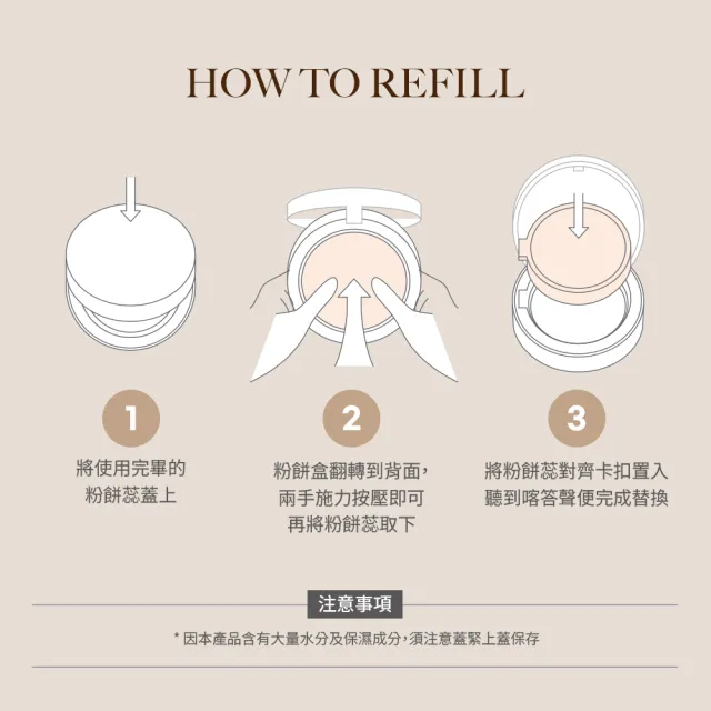 【AGE20】皇家金萃光燦爆水粉餅（14g）1空殼+2粉蕊／BE-21亮白色(SPF50+/PA++++/台灣總代理)