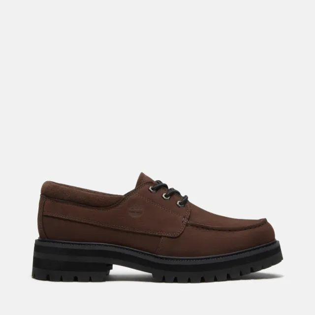 【Timberland】男款深棕色Britton Drive皮革休閒鞋(A42KGW07)