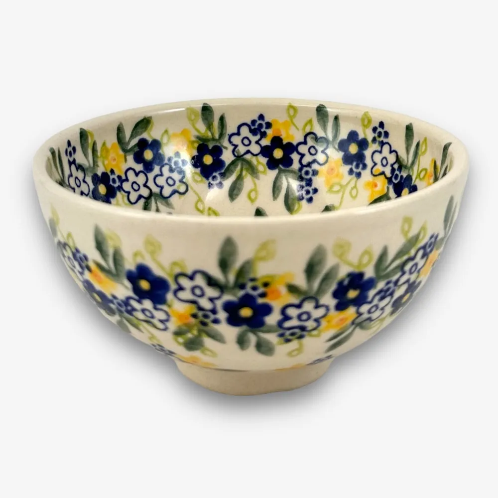 【SOLO 波蘭陶】波蘭製 Vena 波蘭陶 12CM 中式碗 藍色春宴系列