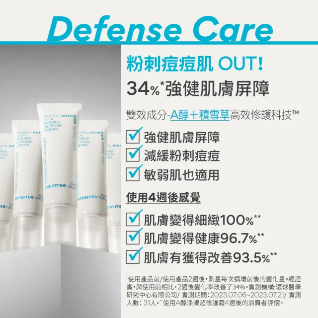 即期品【innisfree】買1送1★A醇淨膚超修護霜 50ml(2入組/粉刺痘肌適用)