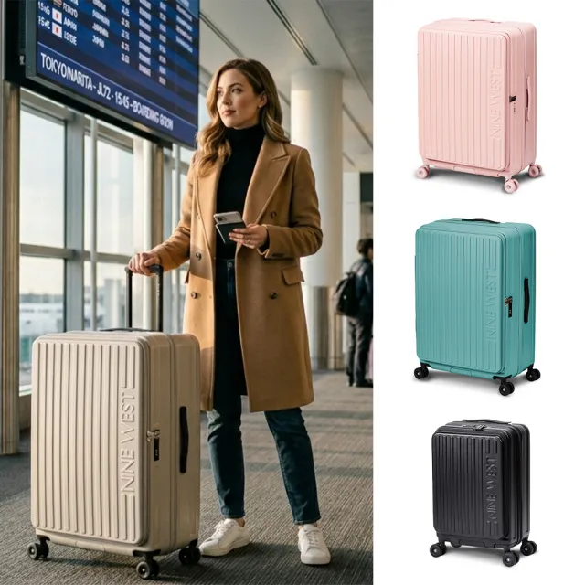 【NINE WEST】★S+福利品★變輪箱系列 前開式 28/24/20吋行李箱 可擴充加大 旅行箱 (任選)