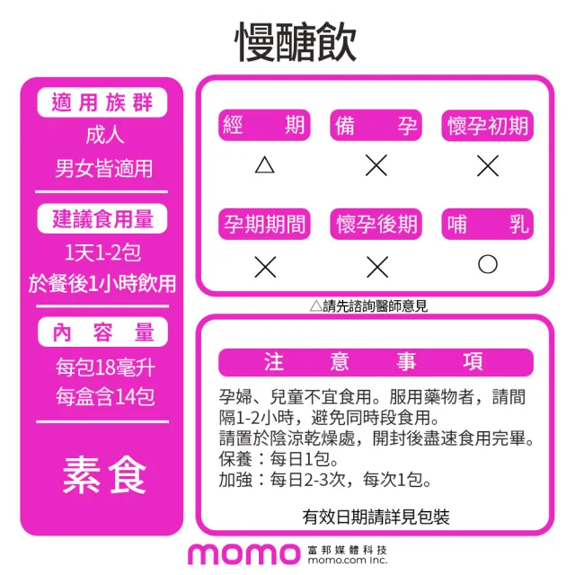雍大生技｜慢醣飲｜幫助醣類代謝正常 (14包/盒)