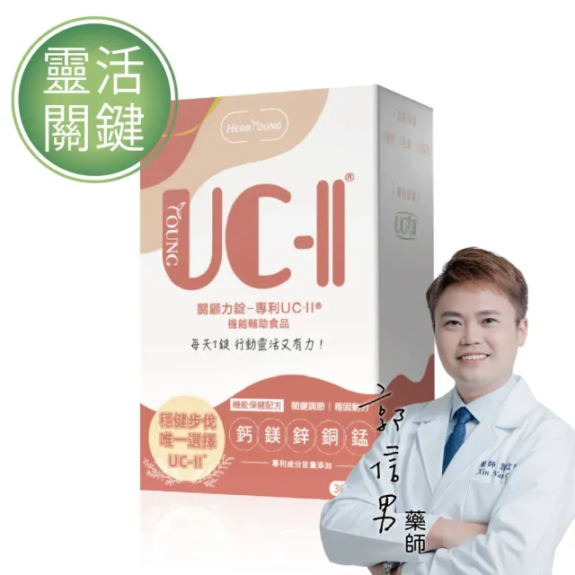 【Herbyoung 養研萃方】關顧力 專利UC2 美國進口 一盒30錠(靈活關鍵 行動加分)