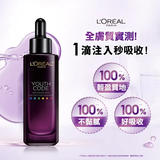 【L’OREAL Paris 巴黎萊雅】青春密碼酵素肌底調理精華4.0_30ml 3入組(#黑瓶精華)