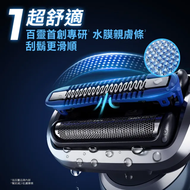 【BRAUN 百靈】全新親膚 5系列PRO 智能親膚電動刮鬍刀/電鬍刀 附鬢角刀 智慧清潔充電座 (53-N72000cc)