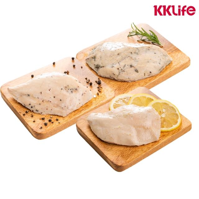 【KKLife】舒肥雞胸肉x15片-130g/片(塔香.煙燻.黑胡椒.檸檬.迷迭香.水嫩.即食.蛋白質.潔淨標章.艾嘉推薦)