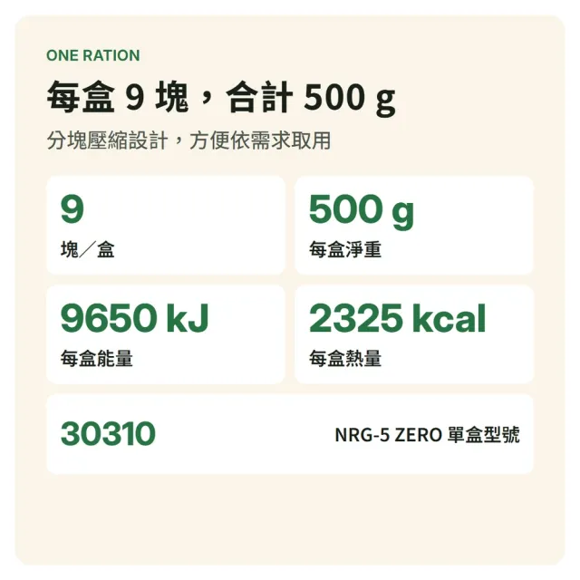【KATADYN】NRG-5 ZERO 德國軍糧 緊急口糧 防災儲備糧食 無麩質純素 KT30310(馬布谷戶外)