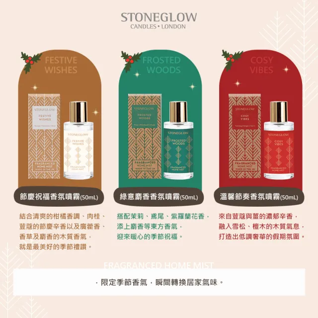 【H&W 英倫薇朵】精選香氛燭買就送香氛噴霧50mL(多款任選)