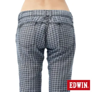 【EDWIN】女裝 COOL 雙面穿窄管直筒褲(石洗藍)