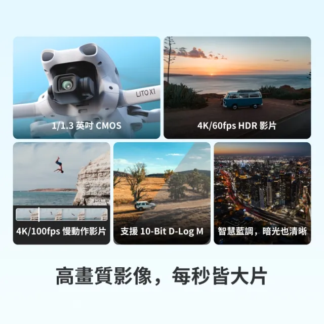 【DJI】LITO X1 空拍機/無人機 ｜免註冊｜全向避障｜自帶內存(聯強國際貨)