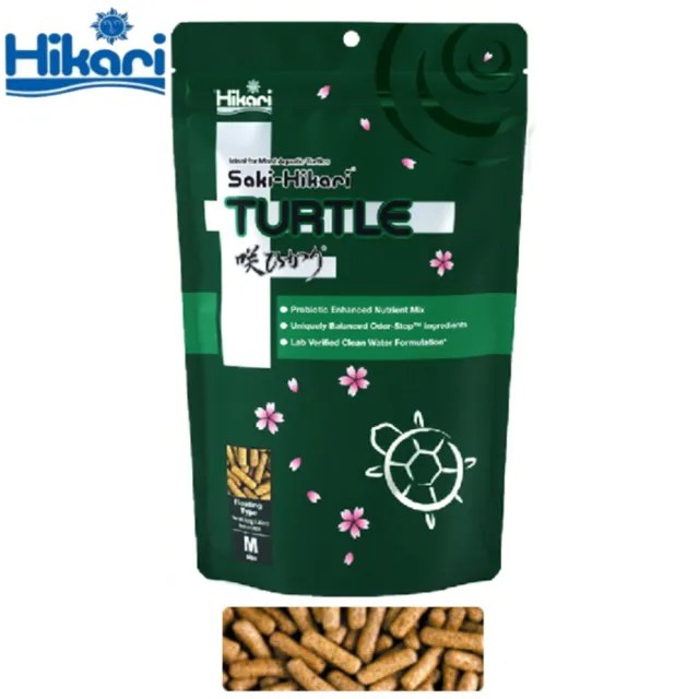 【HIKARI 高夠力】善玉菌烏龜飼料 M顆粒200g+Tetra德彩乾燥淡水蝦 250ml 守護腸胃(適用於各種澤龜水龜烏龜)