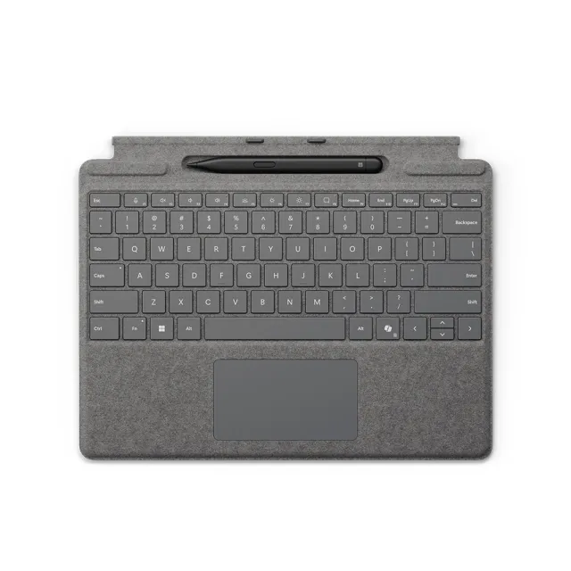 【Microsoft 微軟】鍵盤蓋+筆組★Surface Pro-13吋 輕薄觸控 AI筆電-白金(第11版/X Plus/16G/256G/W11)