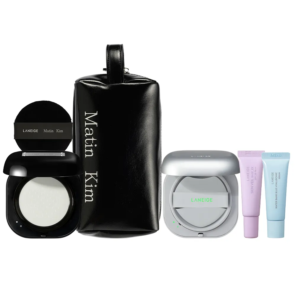 【LANEIGE 蘭芝】官方直營 LANEIGE x Matin Kim 限定版 NEO型塑三效氣墊蜜粉+Neo雙效柔霧/水光氣墊 (蘭芝)