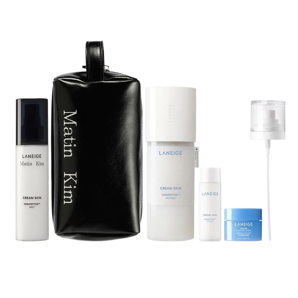 【LANEIGE 蘭芝】官方直營  LANEIGE x Matin Kim限定版 神經醯胺輕潤牛奶水噴霧瓶 80ml+牛奶水噴頭組170ml
