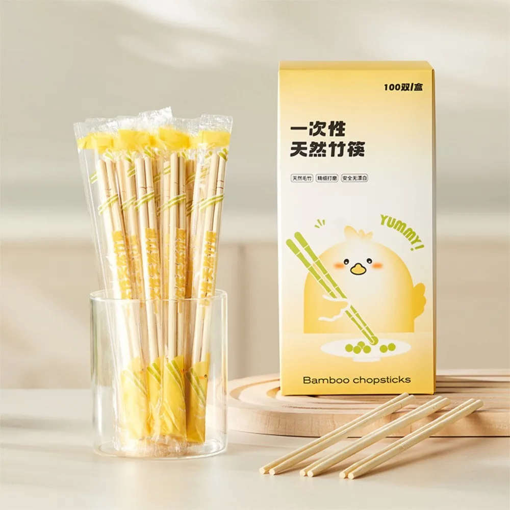 茉家 美味小雞天然毛竹免洗筷-1盒