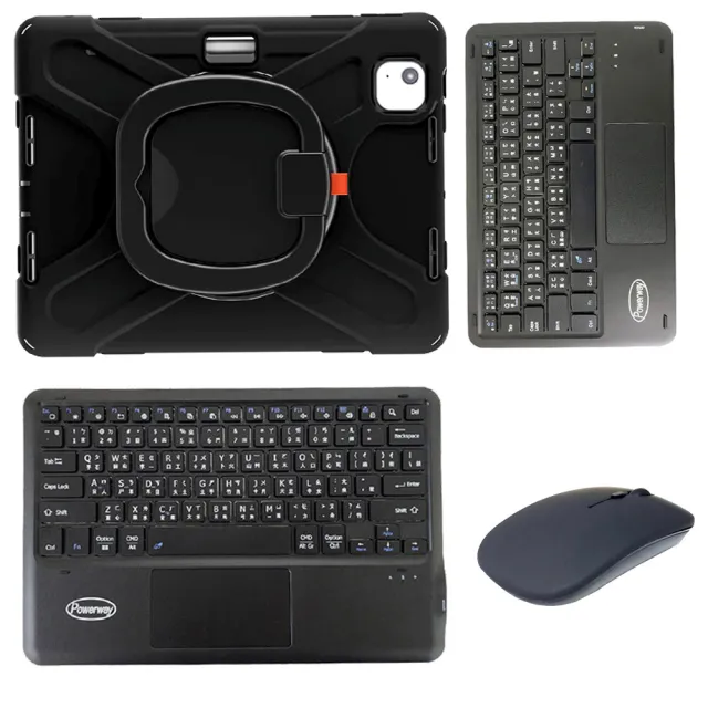 Powerway For 2026 iPad Air13吋-M4 / 2025 -M3 / 2024 -M2專用樂環型藍牙鍵盤-包護殼(送同色無線滑鼠)