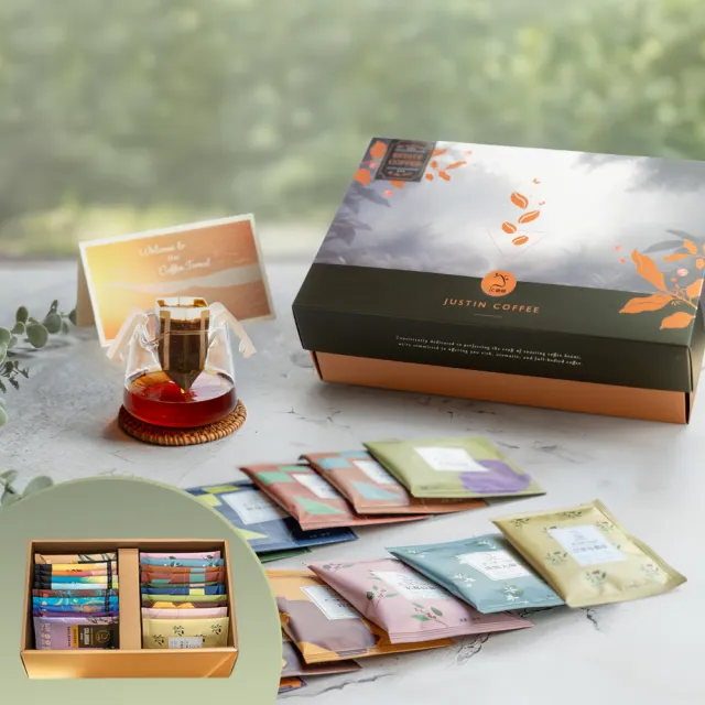 【JC咖啡】咖啡森林濾泡禮盒-二十個莊園綜合x1盒(10gx20包/盒.附提袋及卡片.含藝妓)中秋禮盒推薦中秋禮盒; 