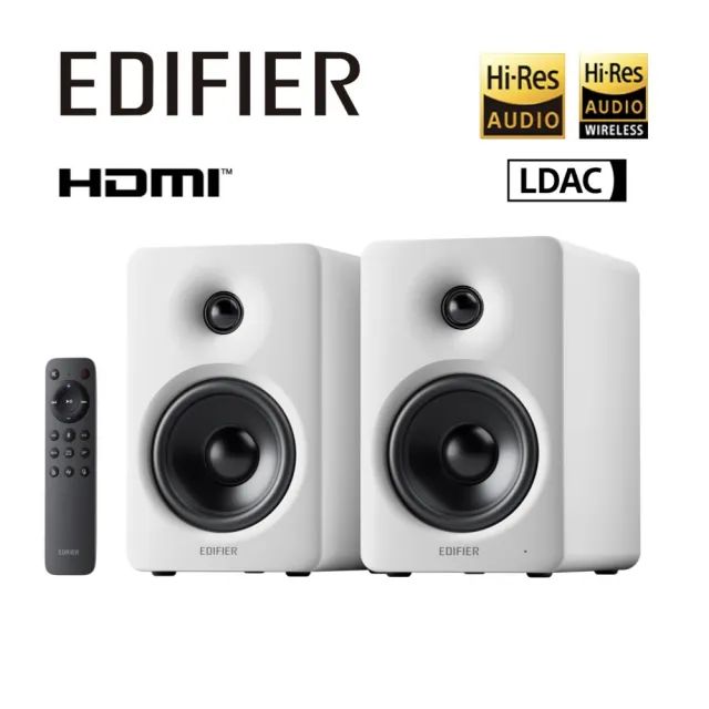 【EDIFIER】M90 2.0藍牙喇叭（HDMI eARC 輸入｜Hi-Res 音質雙認證｜無線遙控器｜電視電腦喇叭｜專屬APP）