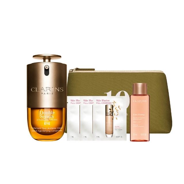 【CLARINS 克蘭詩】黃金亮眼雙萃20ml(眼部精華 眼膜 黑眼圈 細紋)